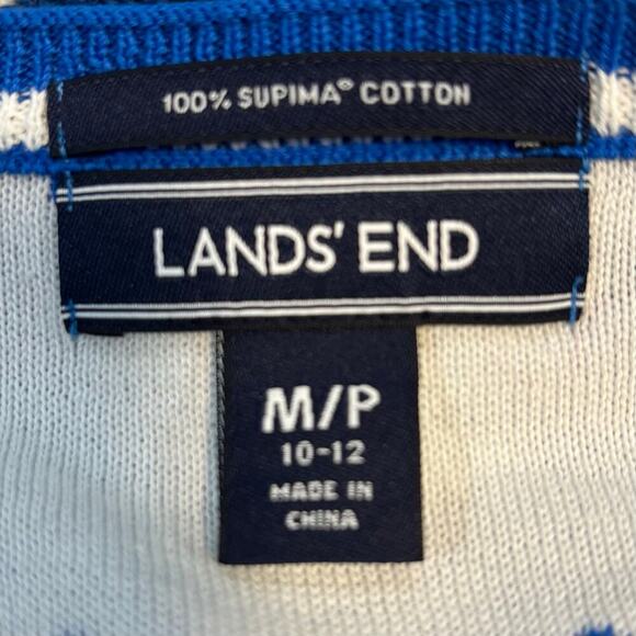 Lands' End Vintage Polka Dot Lamb Holiday Supima Cotton Sweater, Medium Petite - Picture 6 of 6